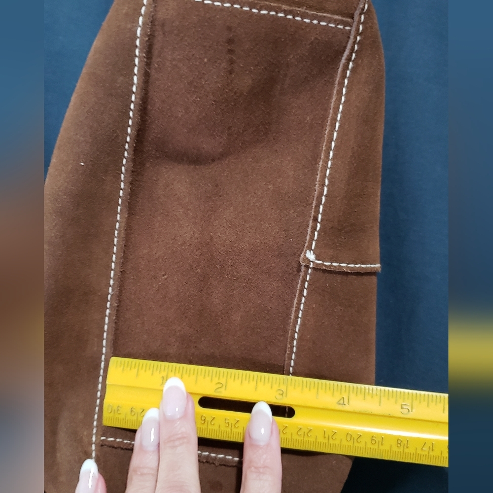 Mossimo Brown Leather/Suede Women's Handbag - Picture 8 of 11